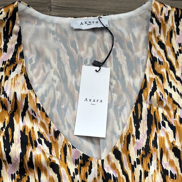 Axara Paris | Colourful splat printed flowy dress / New with tags Size M - Picture 5 of 14